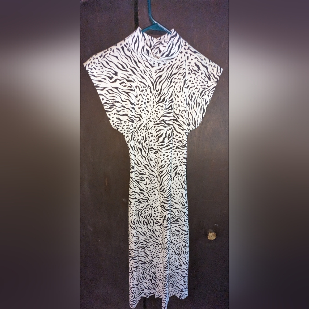 Vintage Zebra Print Dress